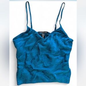 Victoria's Secret Teal Jacquard Satin Camisole